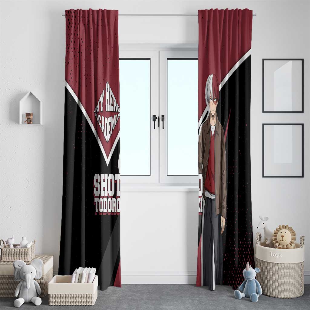 Shoto Todoroki My Hero Academia Window Curtain Anime Grunge Splatter Graphic Style
