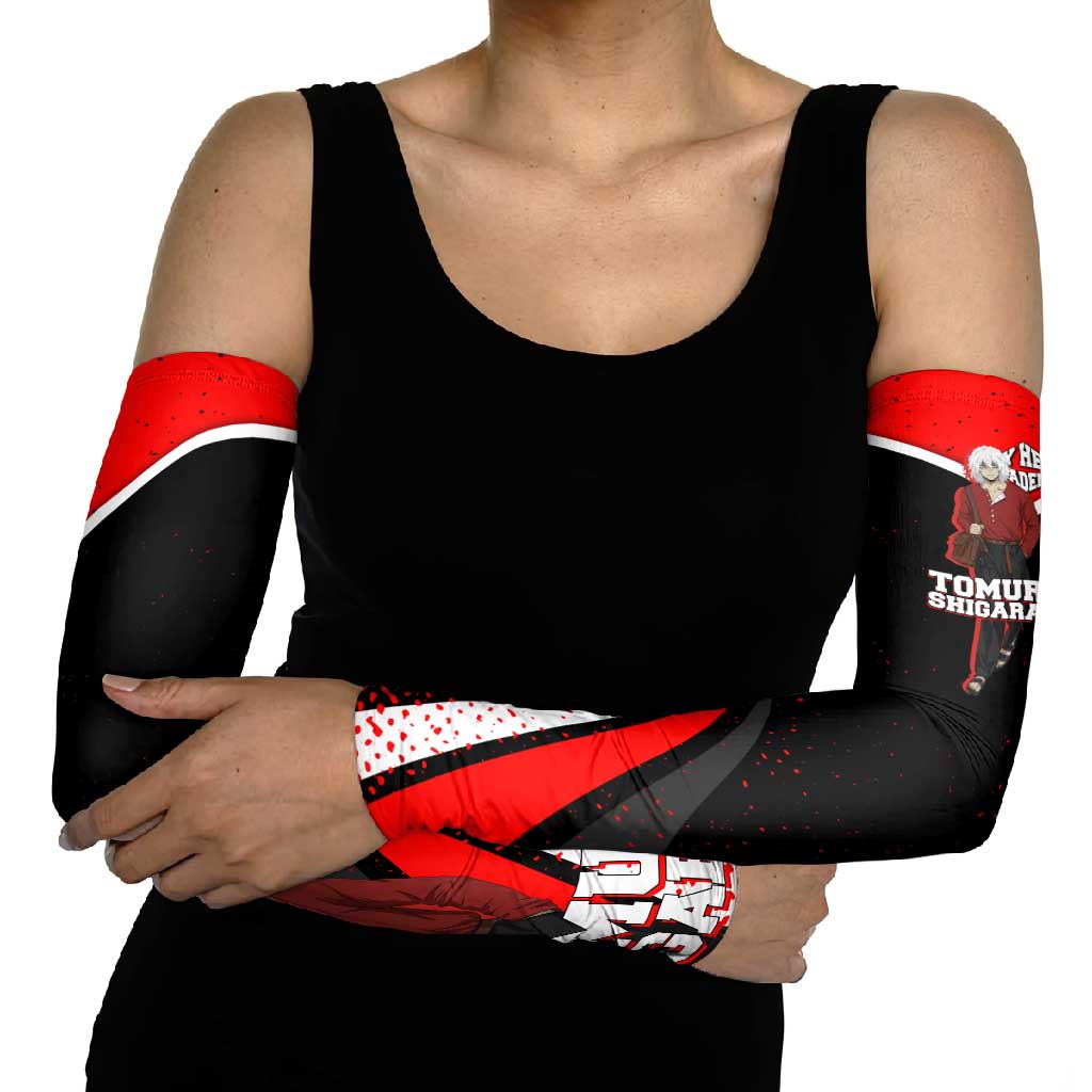Tomura Shigaraki My Hero Academia Arm Sleeves Anime Grunge Splatter Graphic Style