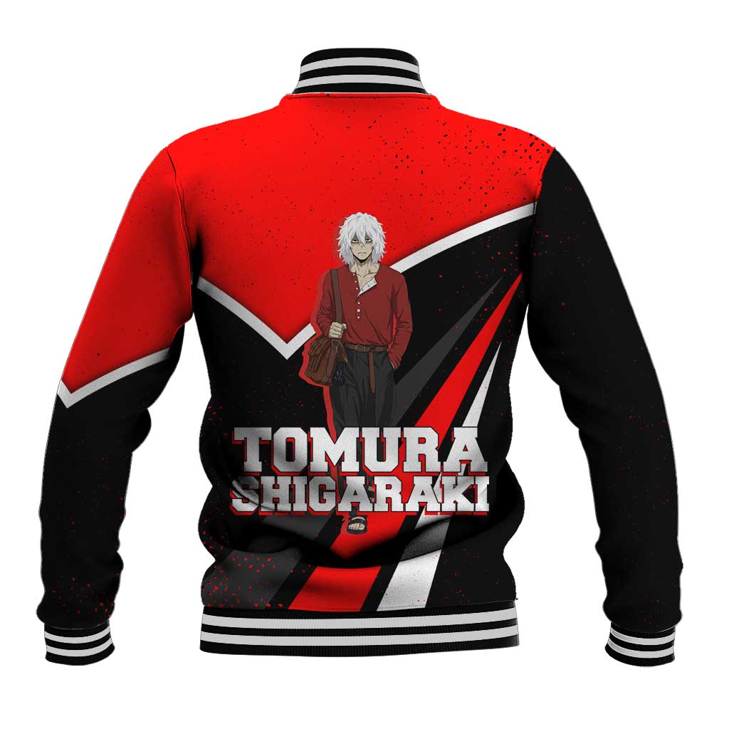 Tomura Shigaraki My Hero Academia Baseball Jacket Anime Grunge Splatter Graphic Style
