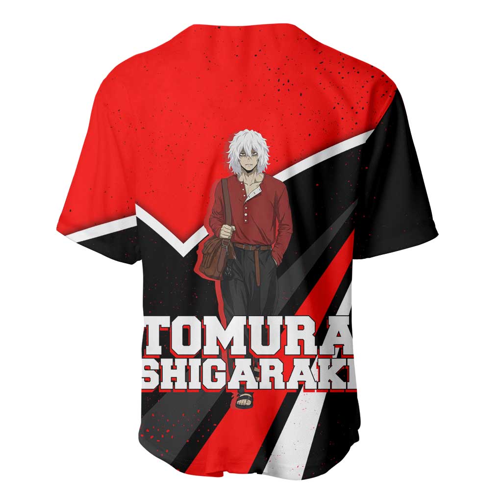 Tomura Shigaraki My Hero Academia Baseball Jersey Anime Grunge Splatter Graphic Style