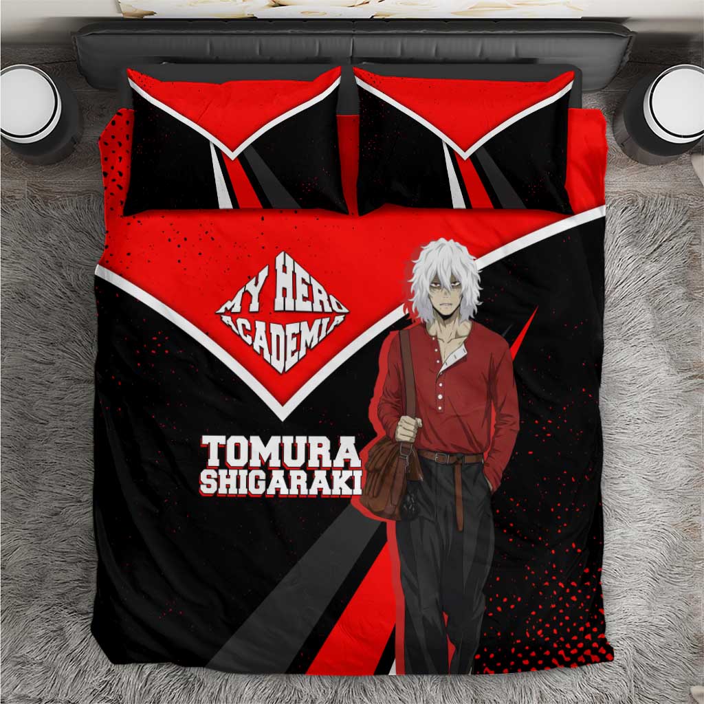 Tomura Shigaraki My Hero Academia Bedding Set Anime Grunge Splatter Graphic Style