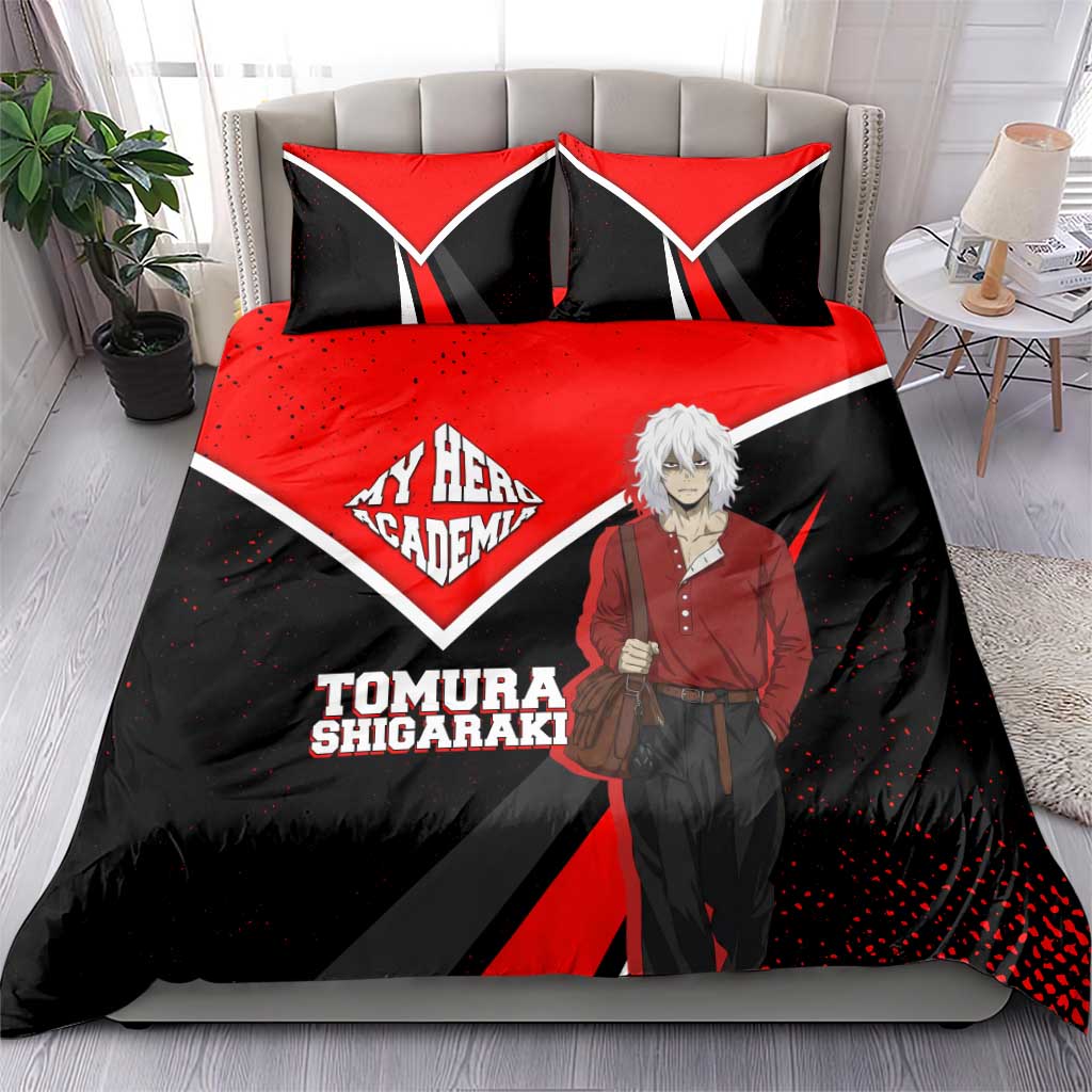 Tomura Shigaraki My Hero Academia Bedding Set Anime Grunge Splatter Graphic Style