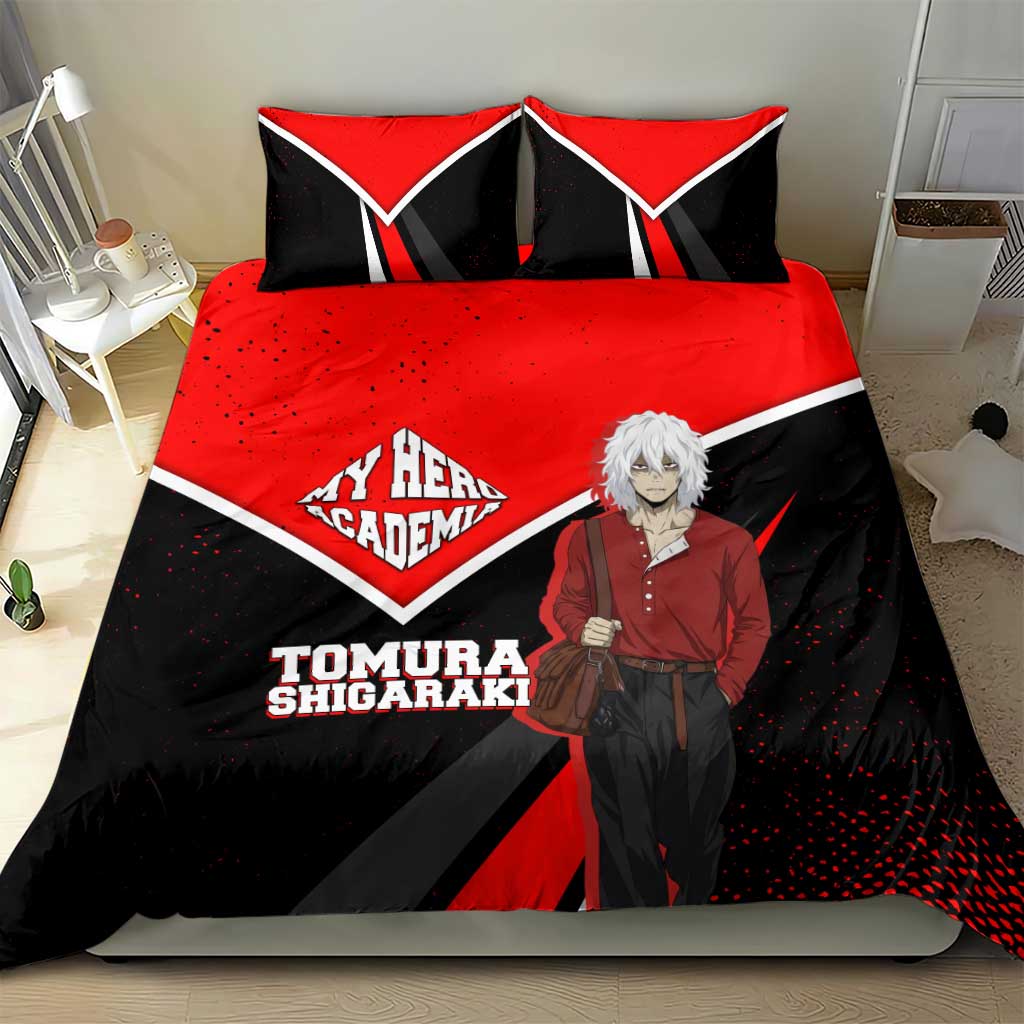 Tomura Shigaraki My Hero Academia Bedding Set Anime Grunge Splatter Graphic Style