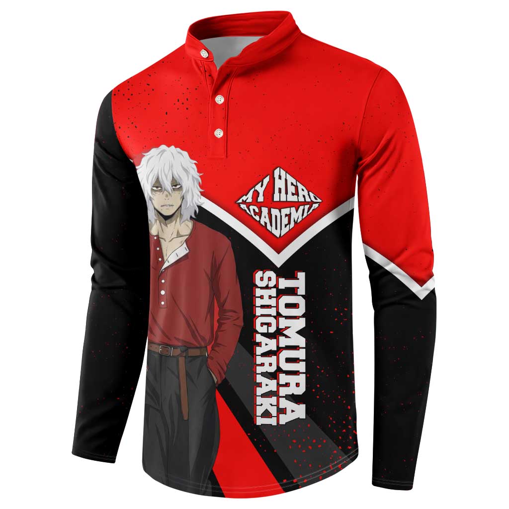 Tomura Shigaraki My Hero Academia Button Sweatshirt Anime Grunge Splatter Graphic Style