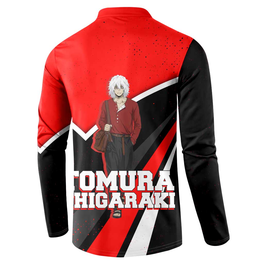 Tomura Shigaraki My Hero Academia Button Sweatshirt Anime Grunge Splatter Graphic Style