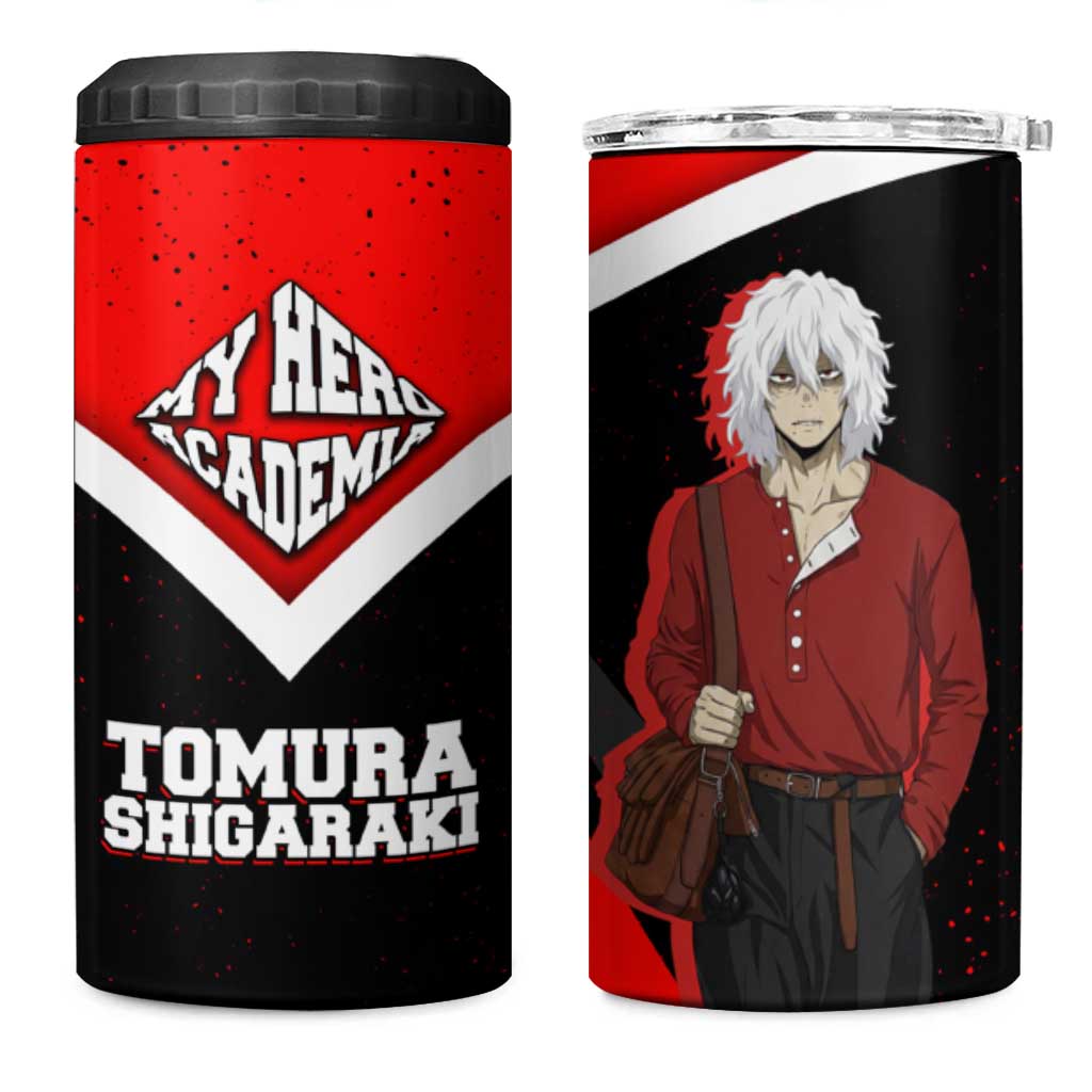 Tomura Shigaraki My Hero Academia 4 in 1 Can Cooler Tumbler Anime Grunge Splatter Graphic Style
