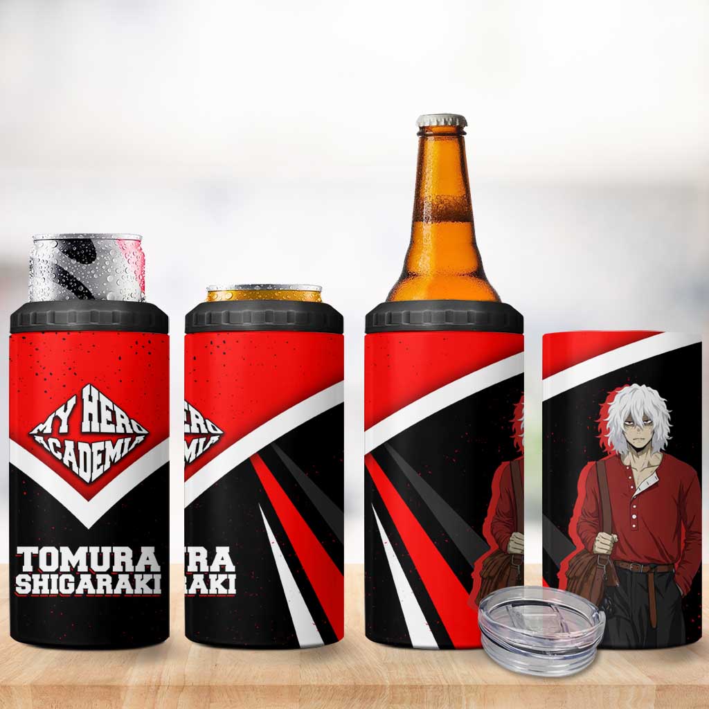 Tomura Shigaraki My Hero Academia 4 in 1 Can Cooler Tumbler Anime Grunge Splatter Graphic Style