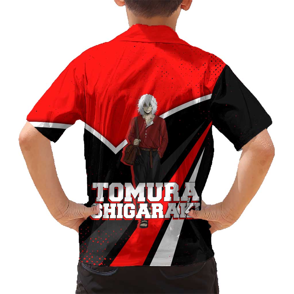 Tomura Shigaraki My Hero Academia Family Matching Mermaid Dress and Hawaiian Shirt Anime Grunge Splatter Graphic Style