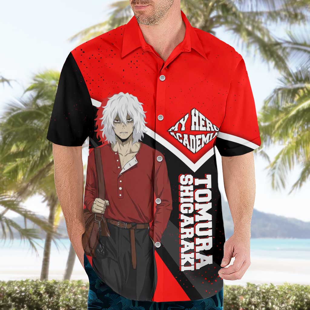 Tomura Shigaraki My Hero Academia Hawaiian Shirt Anime Grunge Splatter Graphic Style