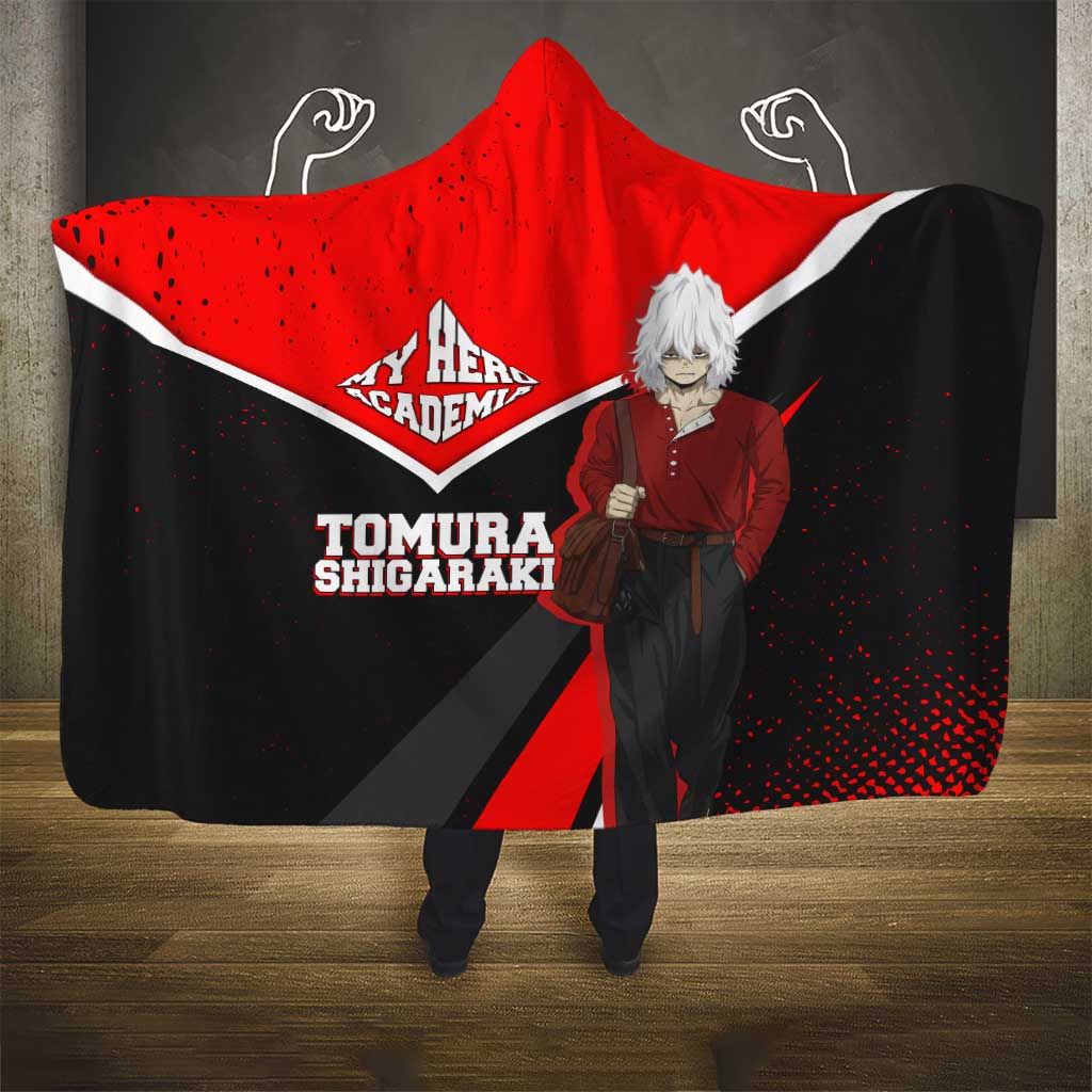 Tomura Shigaraki My Hero Academia Hooded Blanket Anime Grunge Splatter Graphic Style