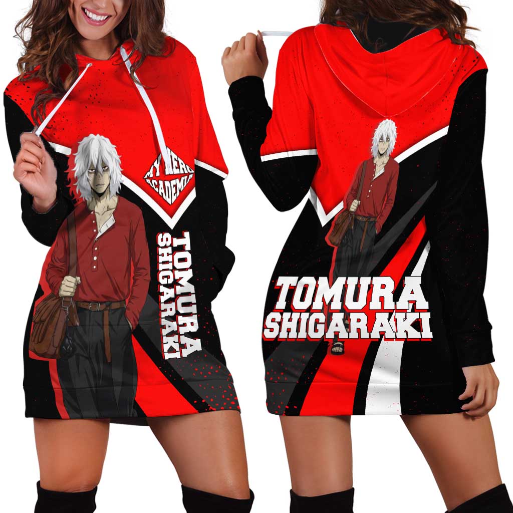 Tomura Shigaraki My Hero Academia Hoodie Dress Anime Grunge Splatter Graphic Style