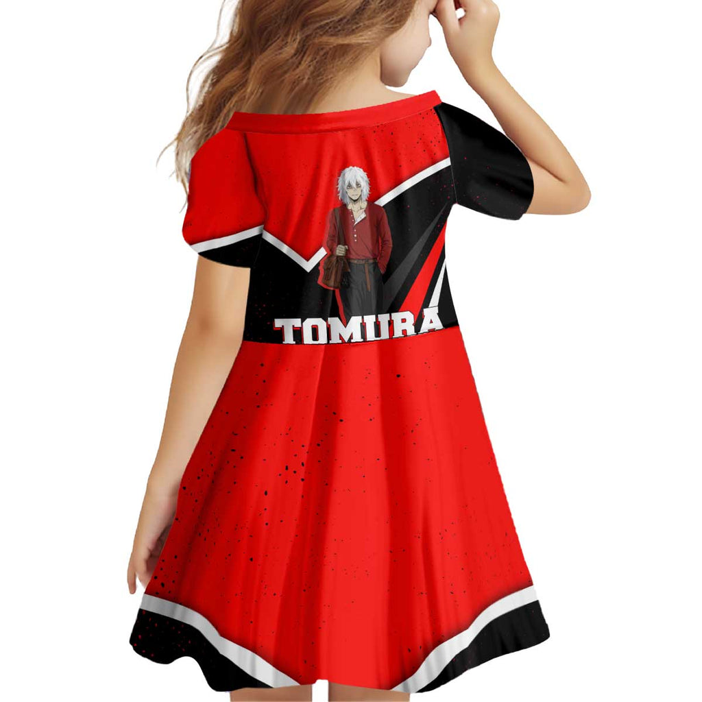 Tomura Shigaraki My Hero Academia Kid Short Sleeve Dress Anime Grunge Splatter Graphic Style
