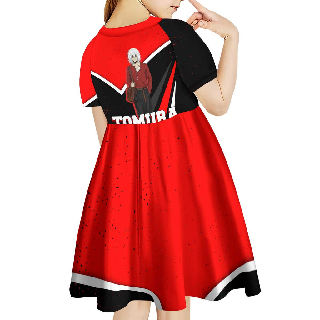Tomura Shigaraki My Hero Academia Kid Short Sleeve Dress Anime Grunge Splatter Graphic Style