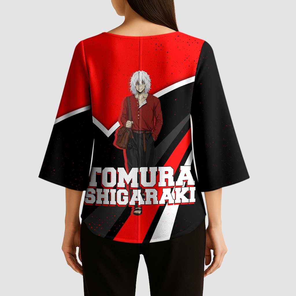 Tomura Shigaraki My Hero Academia Kimono Sleeve Blouse Anime Grunge Splatter Graphic Style