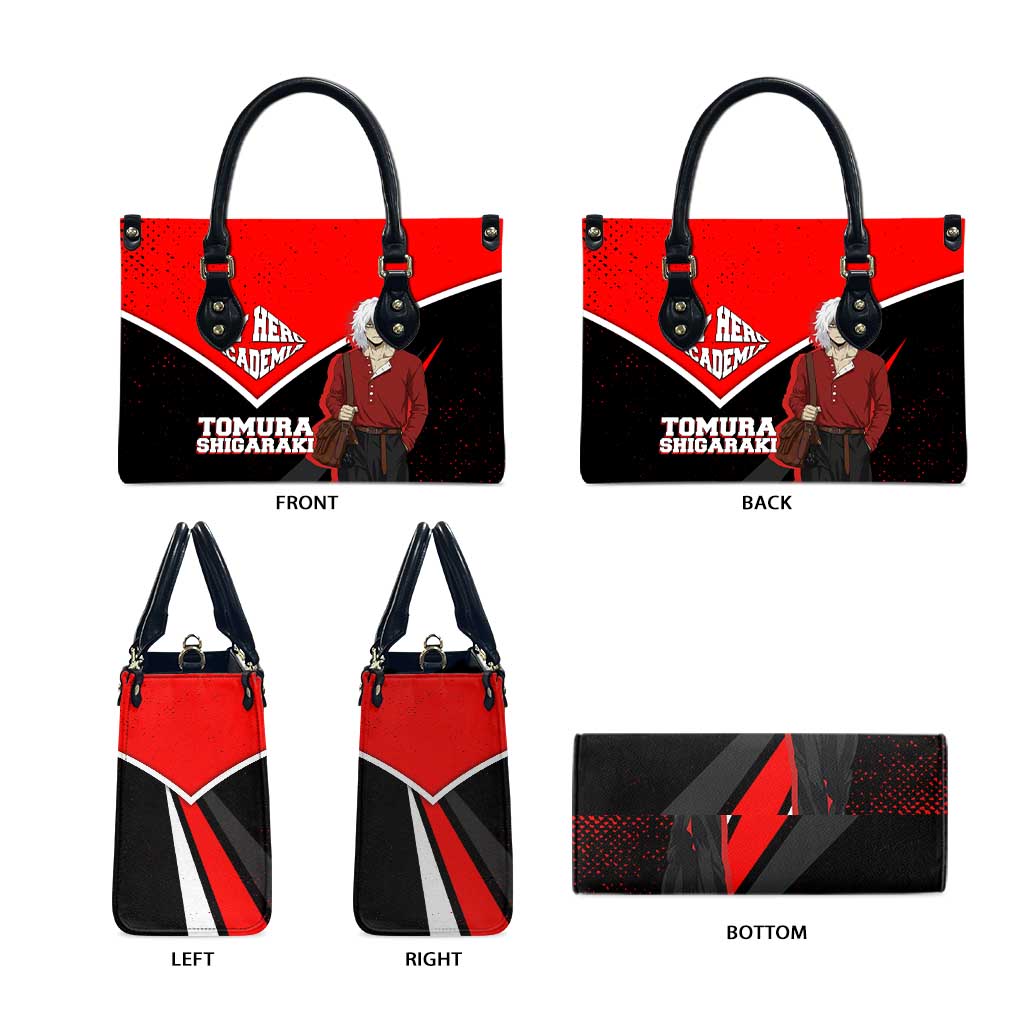 Tomura Shigaraki My Hero Academia Leather Bag Anime Grunge Splatter Graphic Style