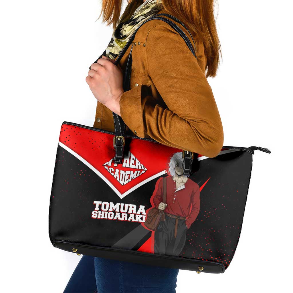 Tomura Shigaraki My Hero Academia Leather Tote Bag Anime Grunge Splatter Graphic Style