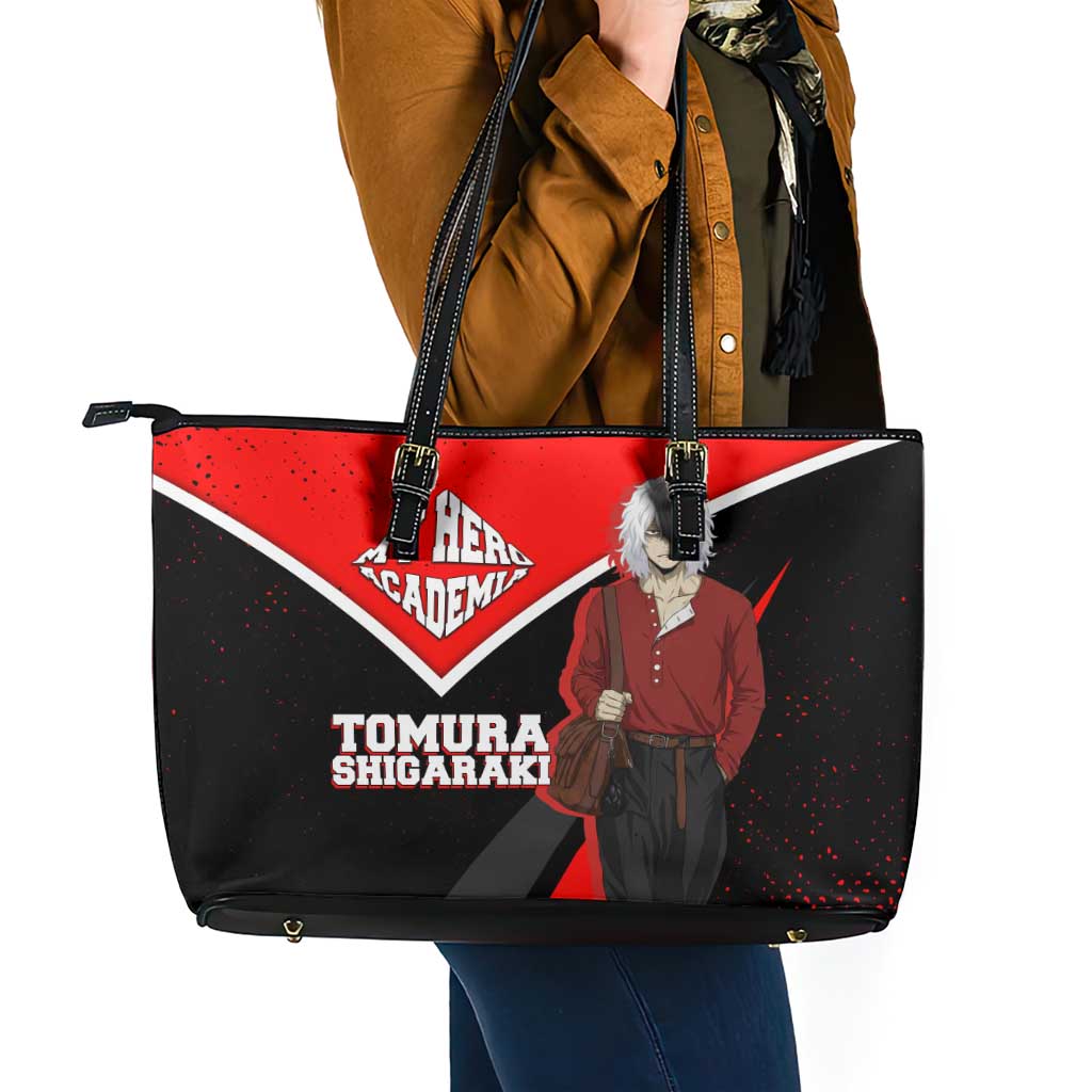 Tomura Shigaraki My Hero Academia Leather Tote Bag Anime Grunge Splatter Graphic Style