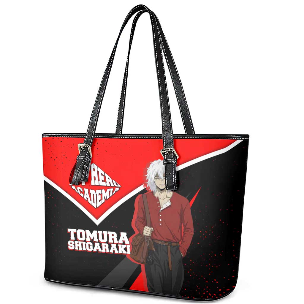Tomura Shigaraki My Hero Academia Leather Tote Bag Anime Grunge Splatter Graphic Style
