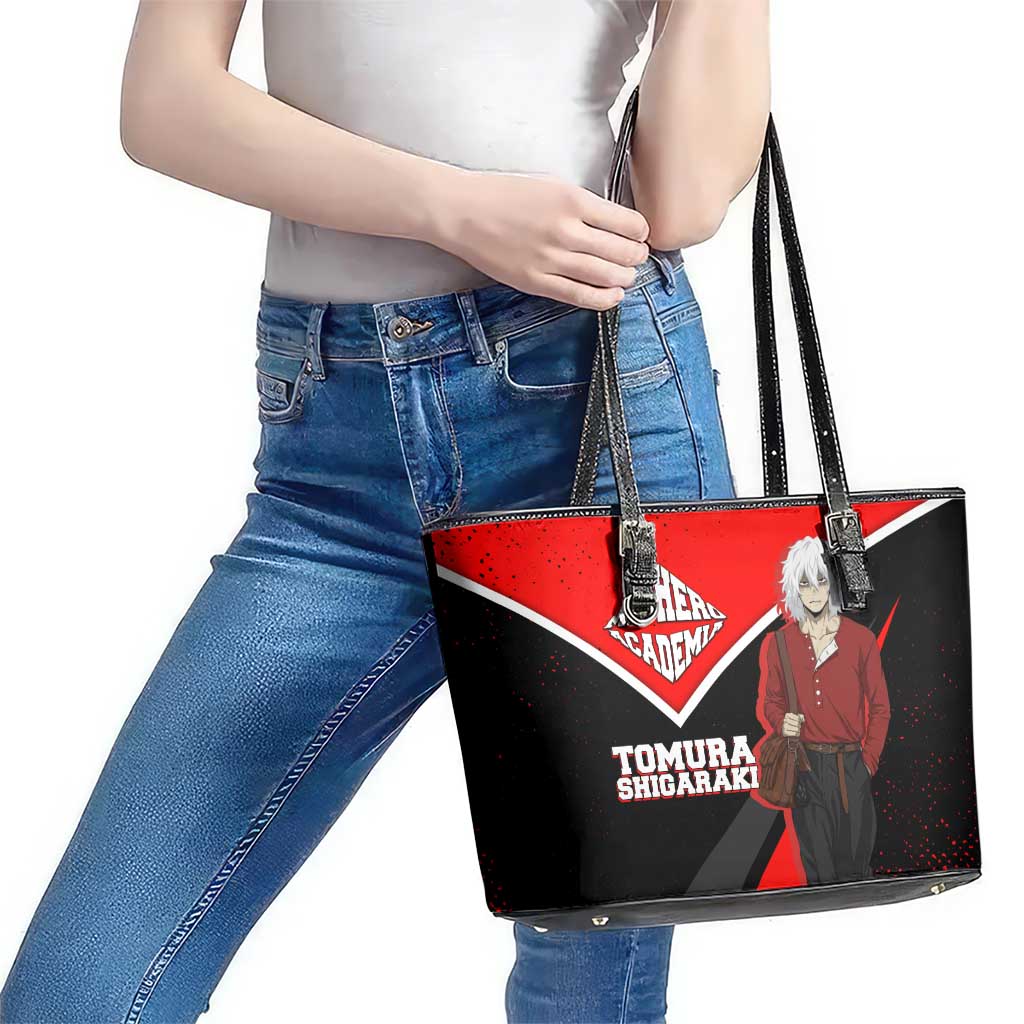 Tomura Shigaraki My Hero Academia Leather Tote Bag Anime Grunge Splatter Graphic Style