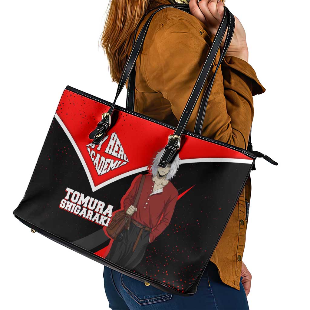 Tomura Shigaraki My Hero Academia Leather Tote Bag Anime Grunge Splatter Graphic Style