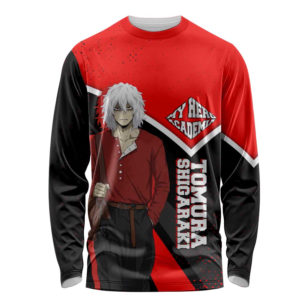 Tomura Shigaraki My Hero Academia Long Sleeve Shirt Anime Grunge Splatter Graphic Style