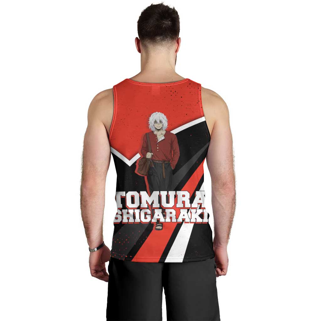 Tomura Shigaraki My Hero Academia Men Tank Top Anime Grunge Splatter Graphic Style