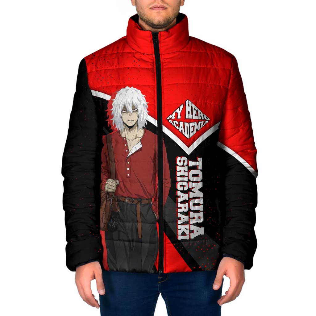 Tomura Shigaraki My Hero Academia Padded Jacket Anime Grunge Splatter Graphic Style