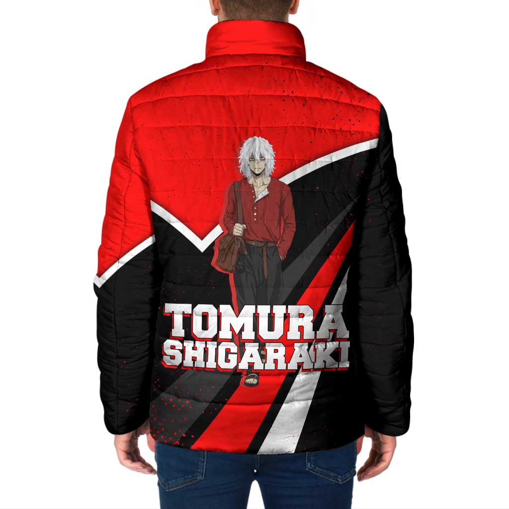 Tomura Shigaraki My Hero Academia Padded Jacket Anime Grunge Splatter Graphic Style