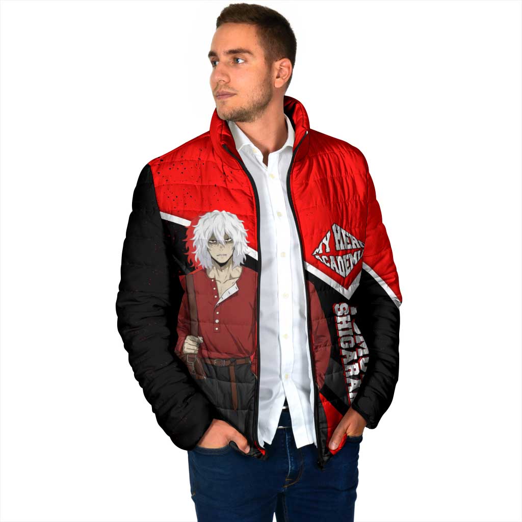 Tomura Shigaraki My Hero Academia Padded Jacket Anime Grunge Splatter Graphic Style