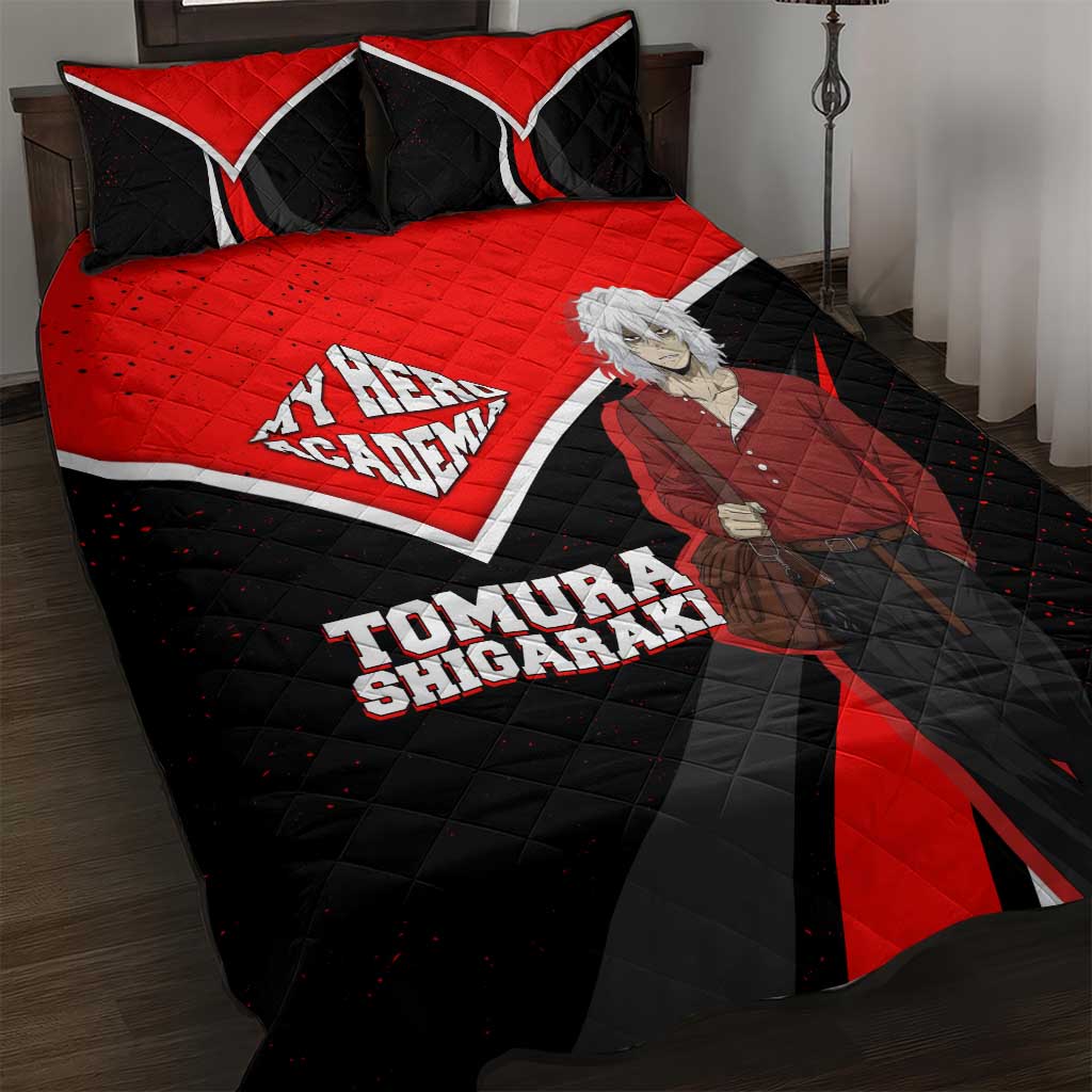 Tomura Shigaraki My Hero Academia Quilt Bed Set Anime Grunge Splatter Graphic Style