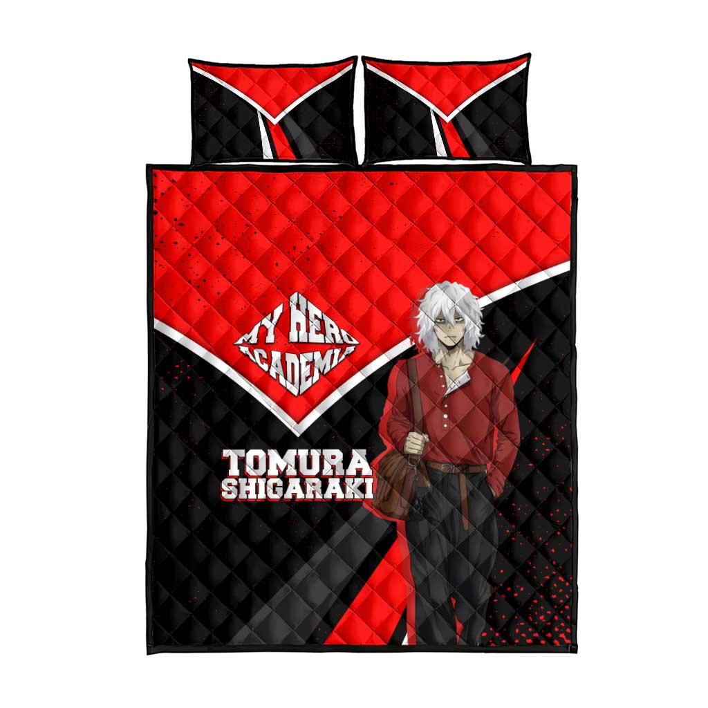 Tomura Shigaraki My Hero Academia Quilt Bed Set Anime Grunge Splatter Graphic Style