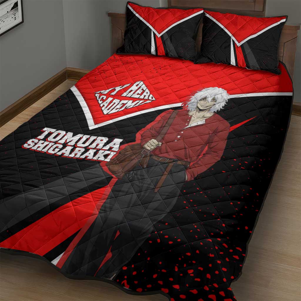 Tomura Shigaraki My Hero Academia Quilt Bed Set Anime Grunge Splatter Graphic Style