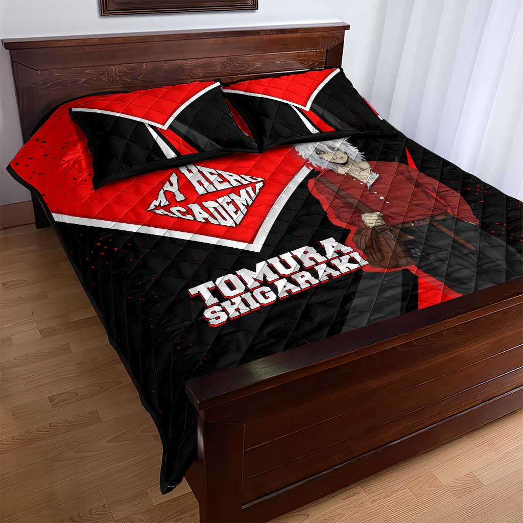 Tomura Shigaraki My Hero Academia Quilt Bed Set Anime Grunge Splatter Graphic Style