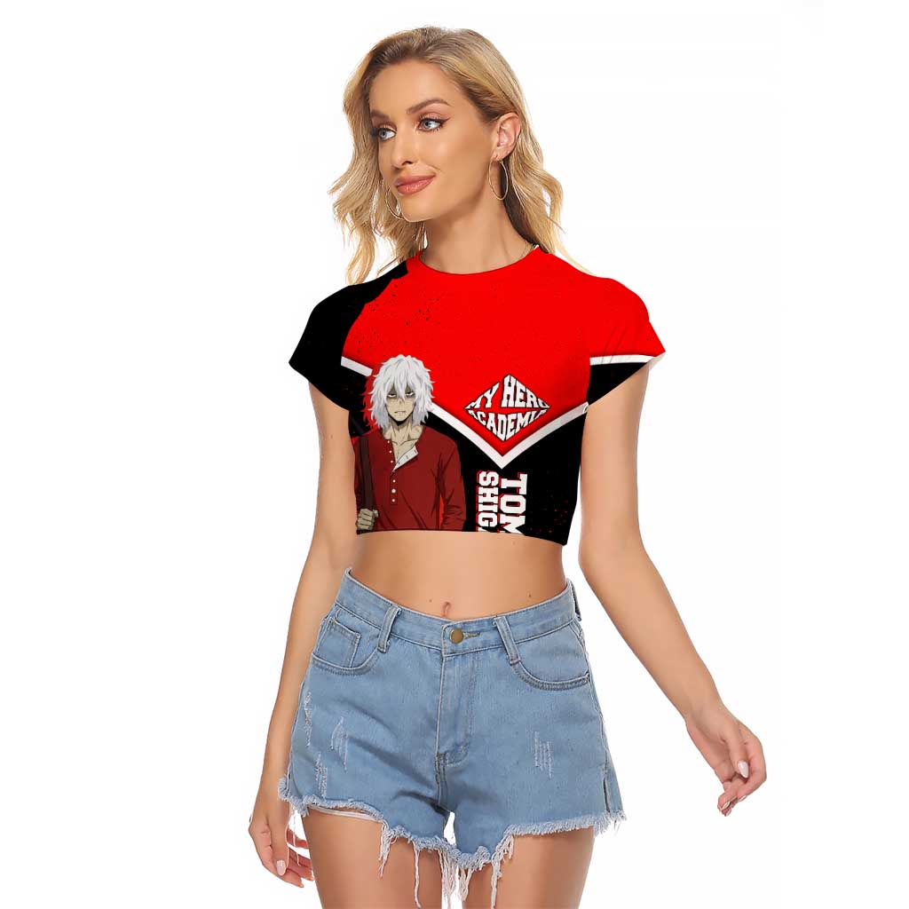 Tomura Shigaraki My Hero Academia Raglan Cropped T Shirt Anime Grunge Splatter Graphic Style