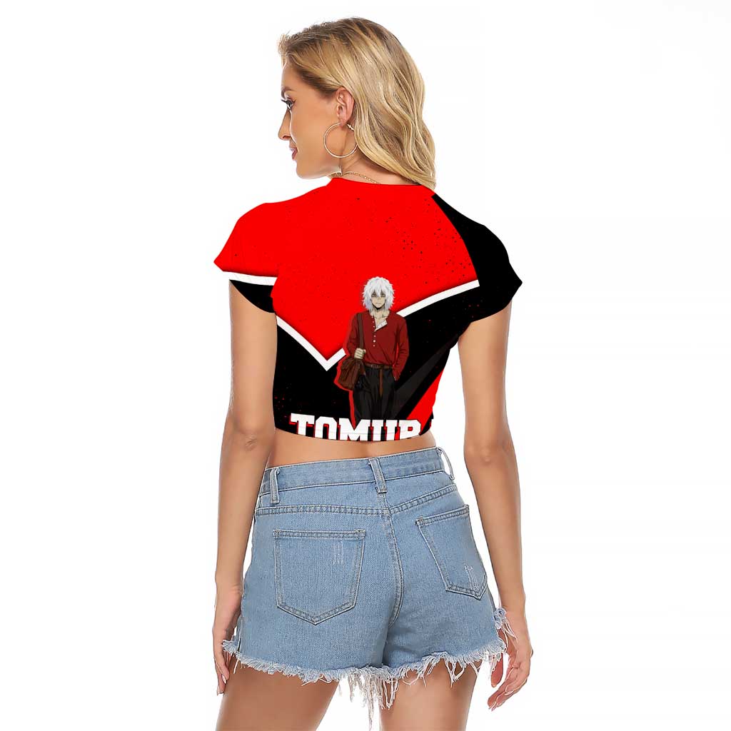 Tomura Shigaraki My Hero Academia Raglan Cropped T Shirt Anime Grunge Splatter Graphic Style