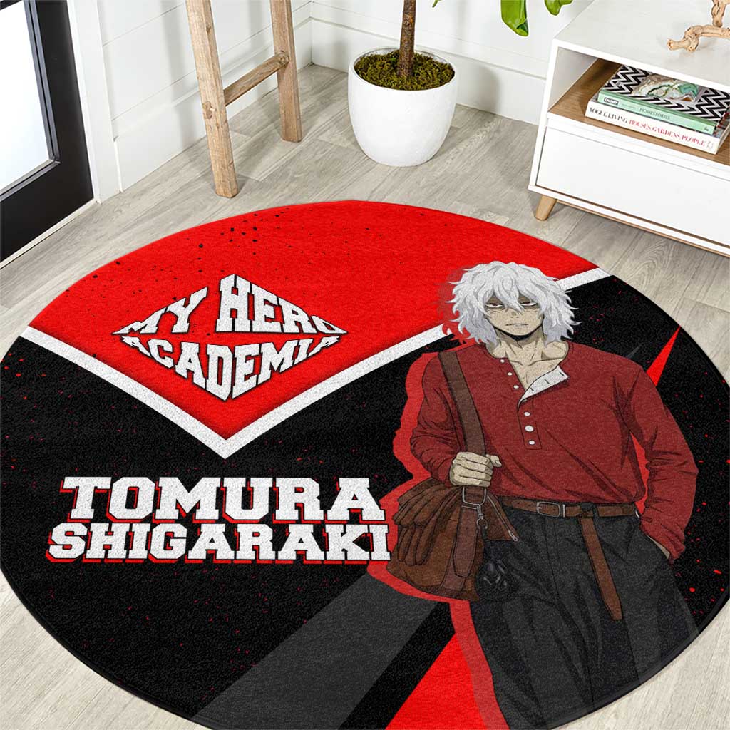 Tomura Shigaraki My Hero Academia Round Carpet Anime Grunge Splatter Graphic Style