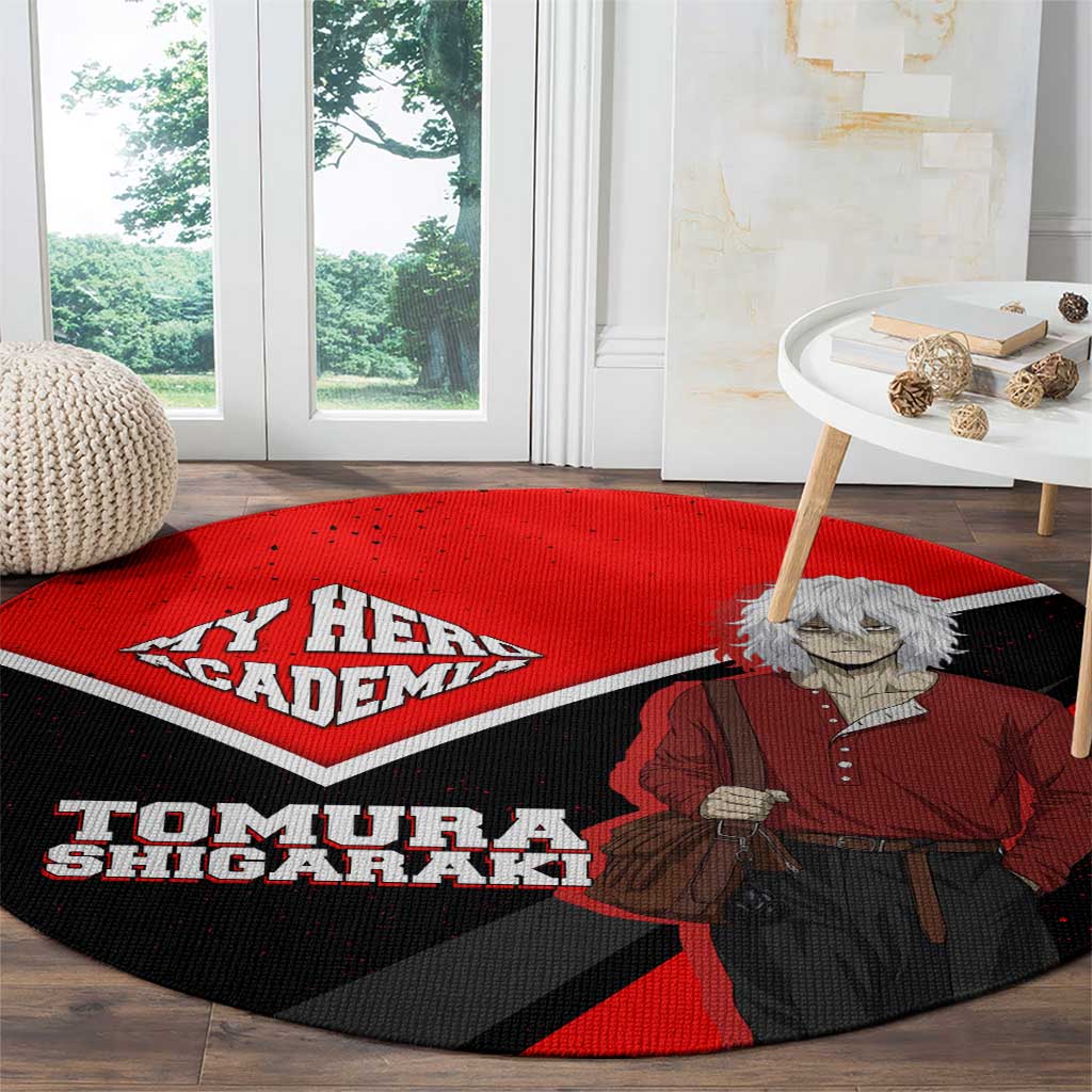 Tomura Shigaraki My Hero Academia Round Carpet Anime Grunge Splatter Graphic Style