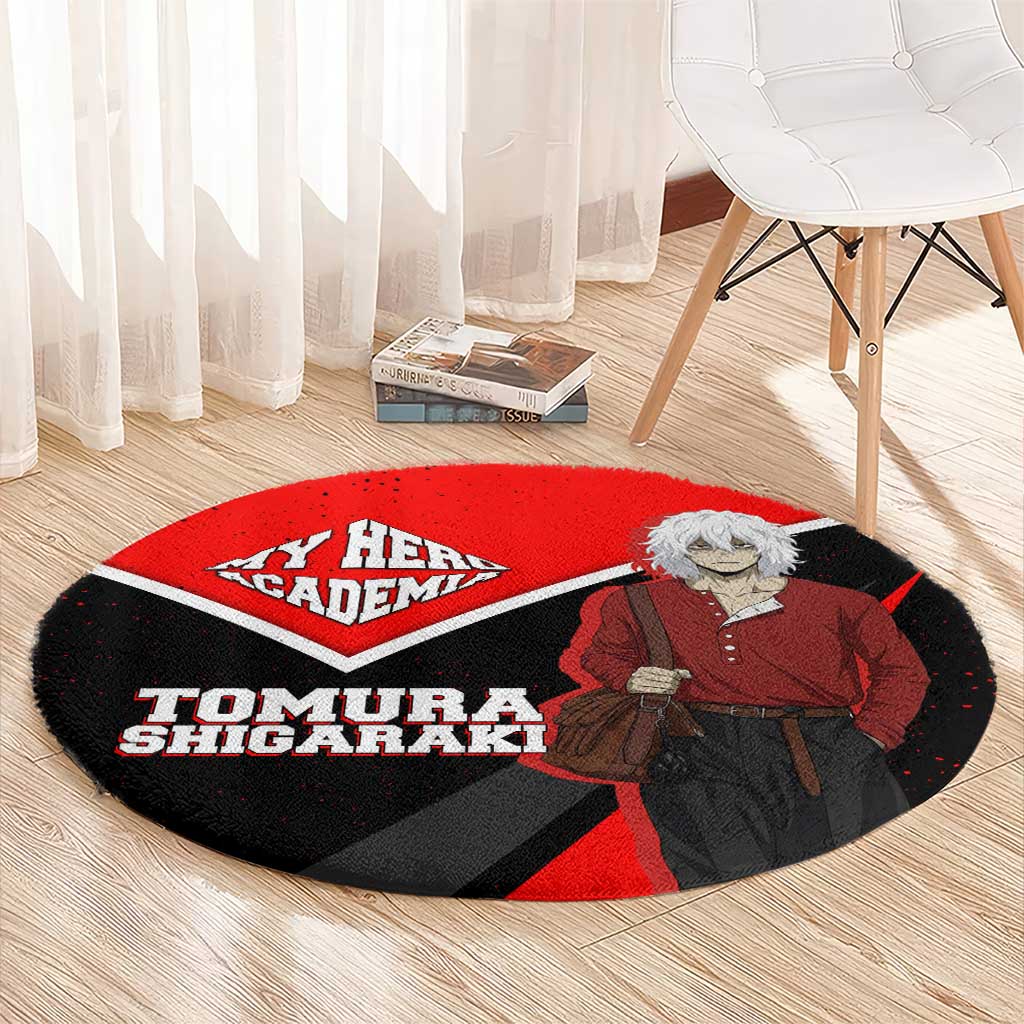 Tomura Shigaraki My Hero Academia Round Carpet Anime Grunge Splatter Graphic Style