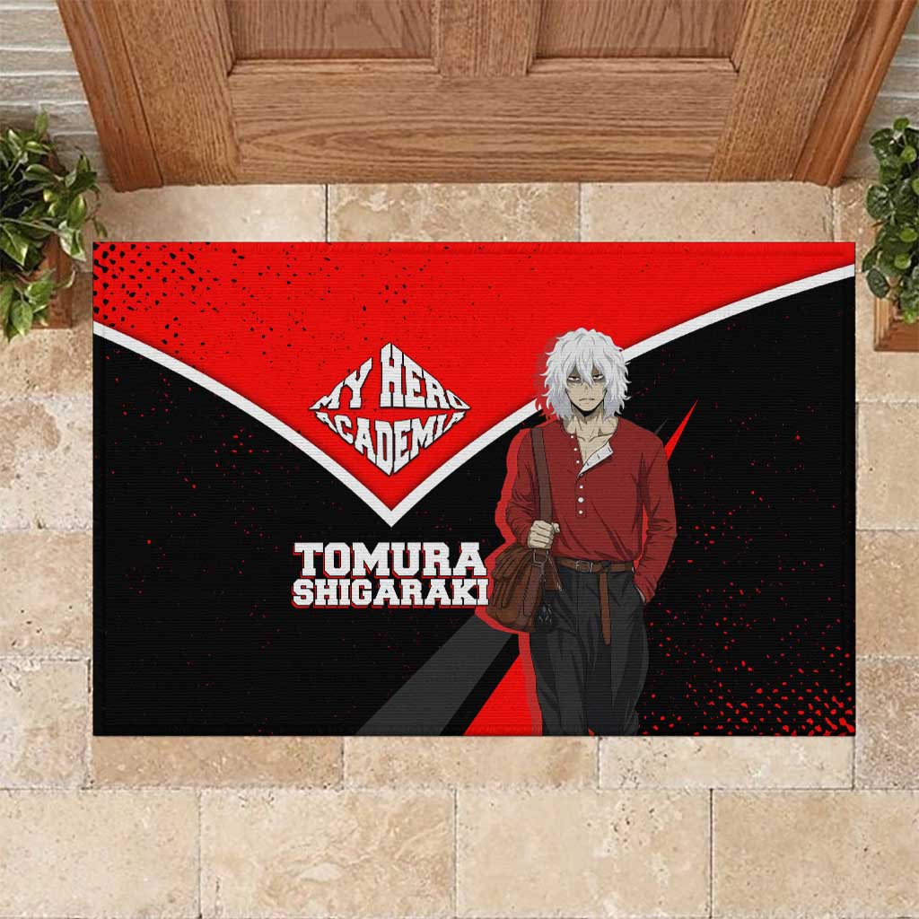 Tomura Shigaraki My Hero Academia Rubber Doormat Anime Grunge Splatter Graphic Style