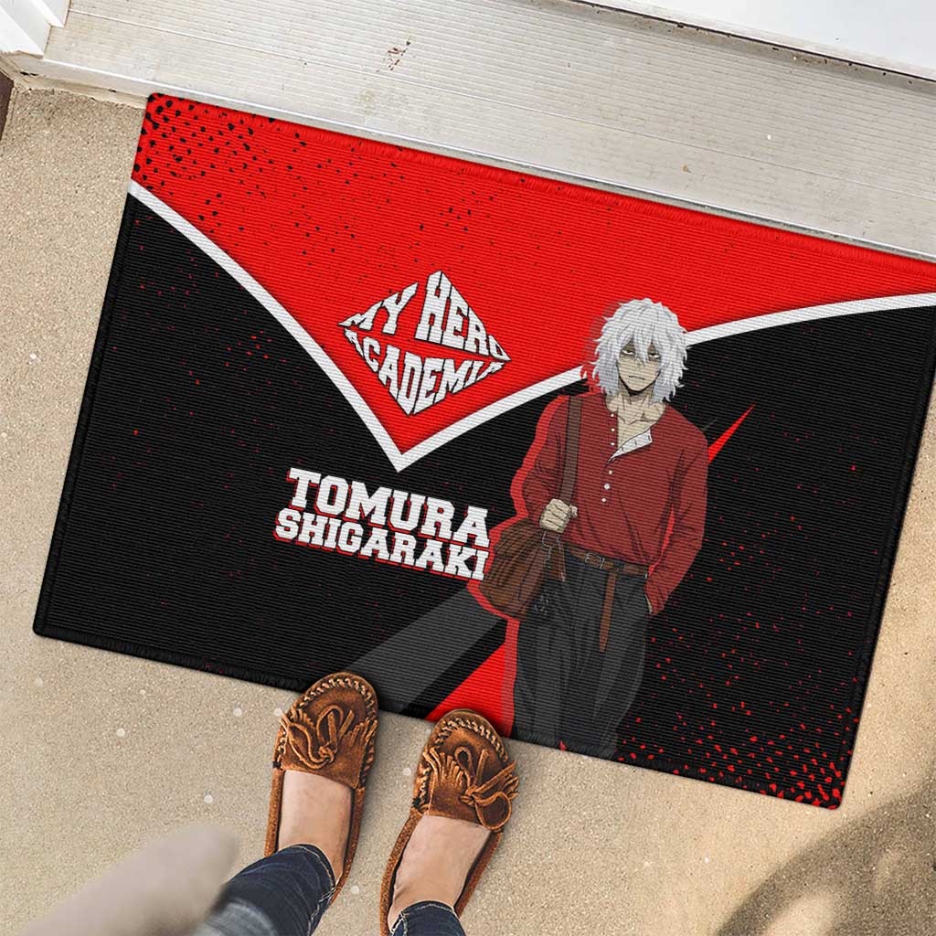 Tomura Shigaraki My Hero Academia Rubber Doormat Anime Grunge Splatter Graphic Style