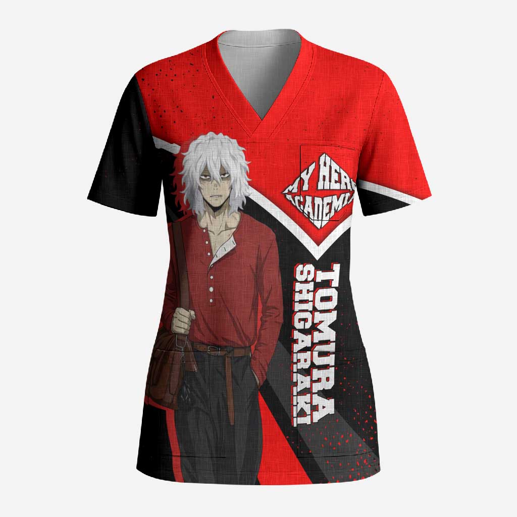 Tomura Shigaraki My Hero Academia Scrub Top Anime Grunge Splatter Graphic Style