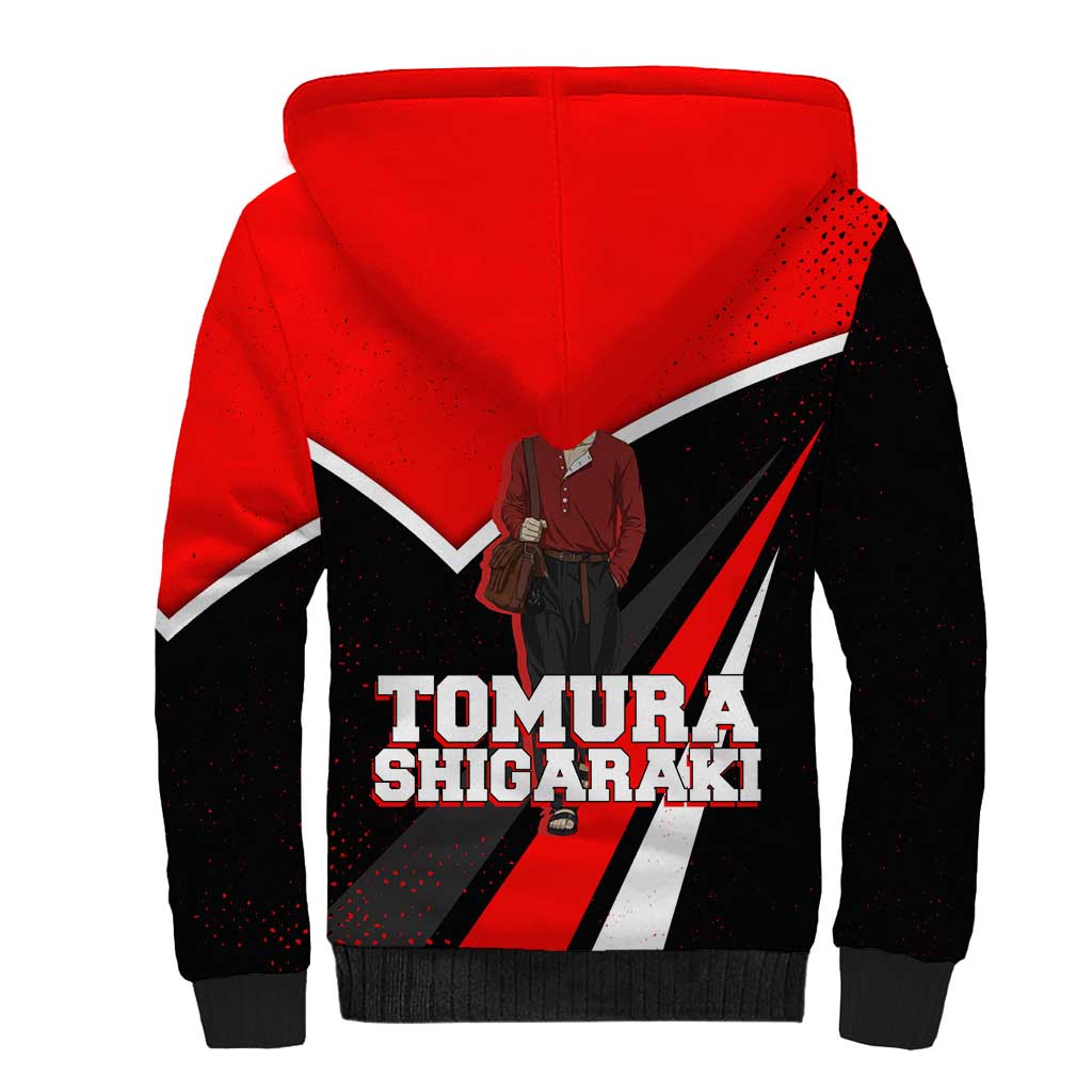 Tomura Shigaraki My Hero Academia Sherpa Hoodie Anime Grunge Splatter Graphic Style