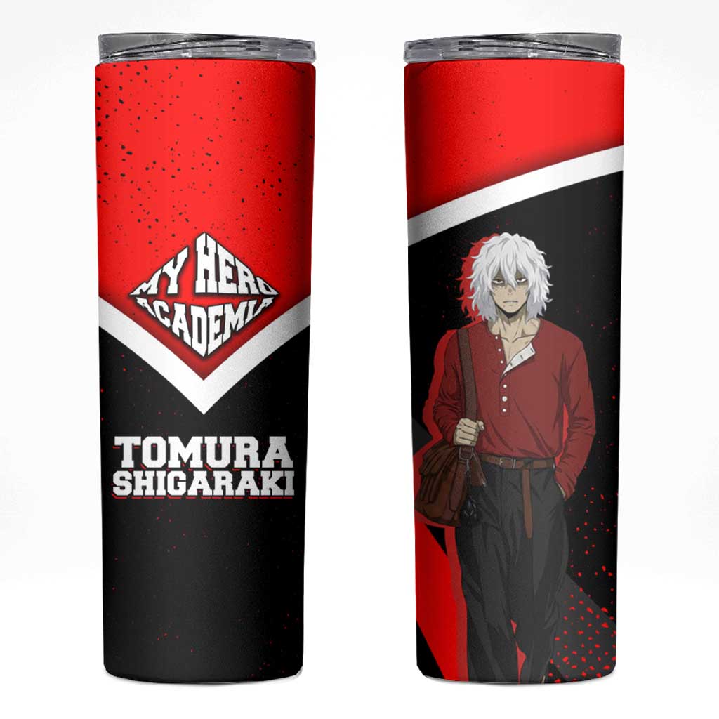 Tomura Shigaraki My Hero Academia Skinny Tumbler Anime Grunge Splatter Graphic Style