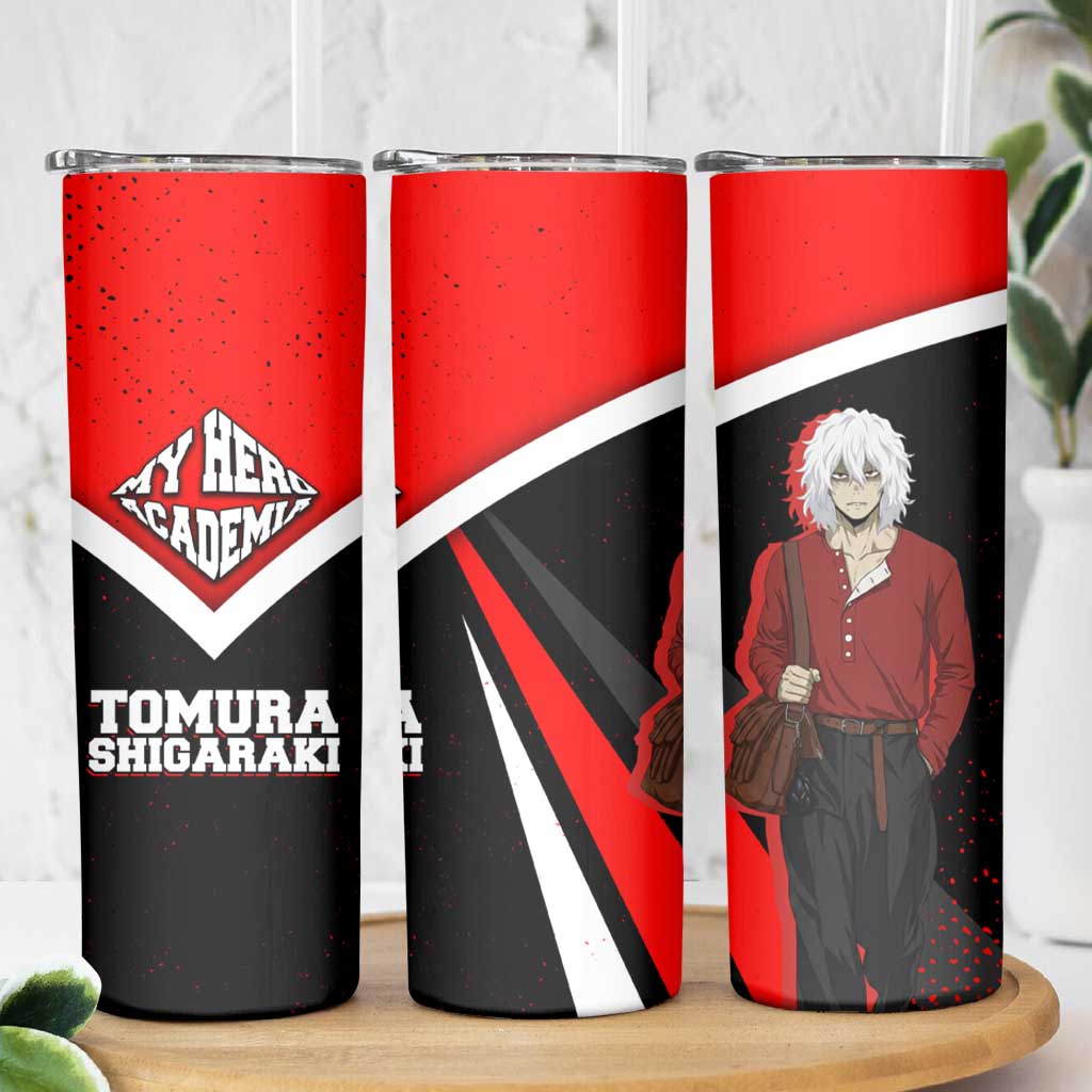 Tomura Shigaraki My Hero Academia Skinny Tumbler Anime Grunge Splatter Graphic Style