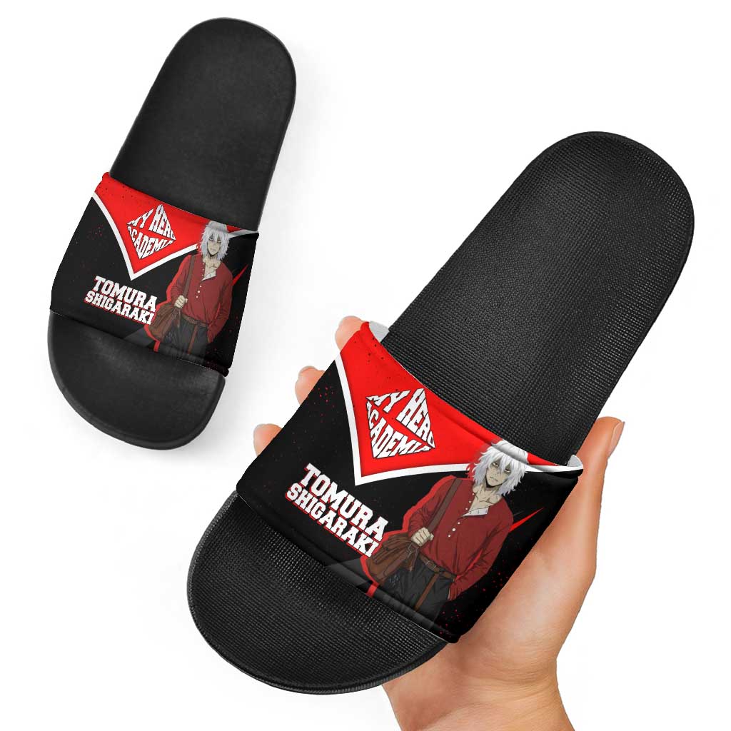 Tomura Shigaraki My Hero Academia Slide Sandals Anime Grunge Splatter Graphic Style