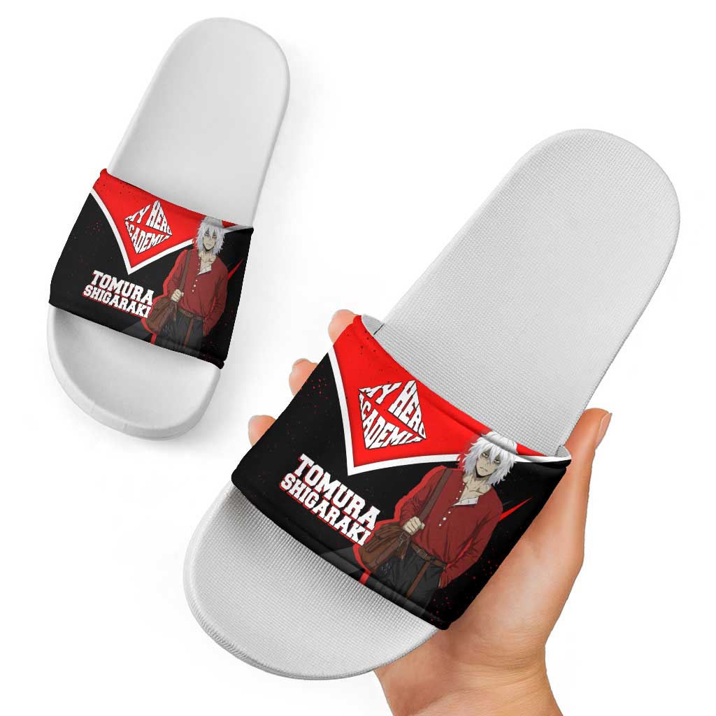 Tomura Shigaraki My Hero Academia Slide Sandals Anime Grunge Splatter Graphic Style