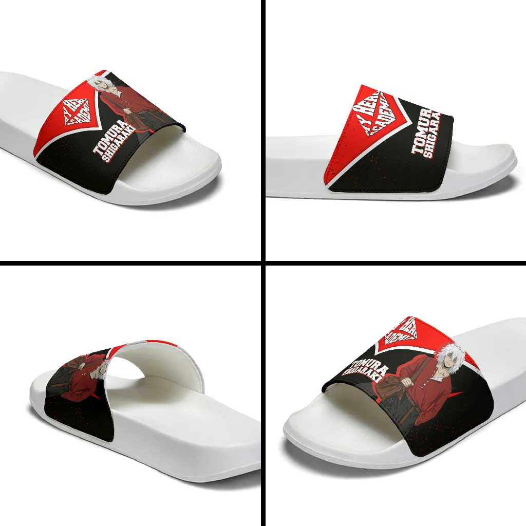 Tomura Shigaraki My Hero Academia Slide Sandals Anime Grunge Splatter Graphic Style