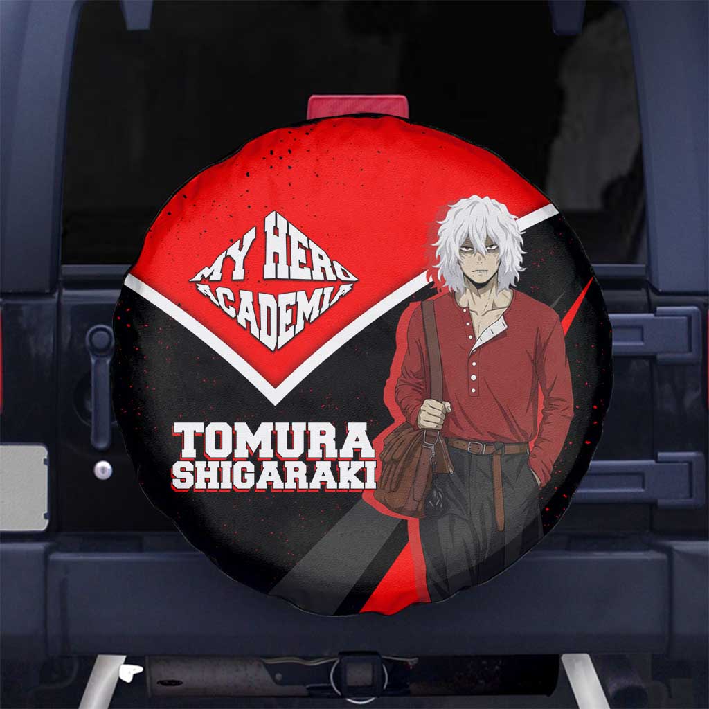 Tomura Shigaraki My Hero Academia Spare Tire Cover Anime Grunge Splatter Graphic Style