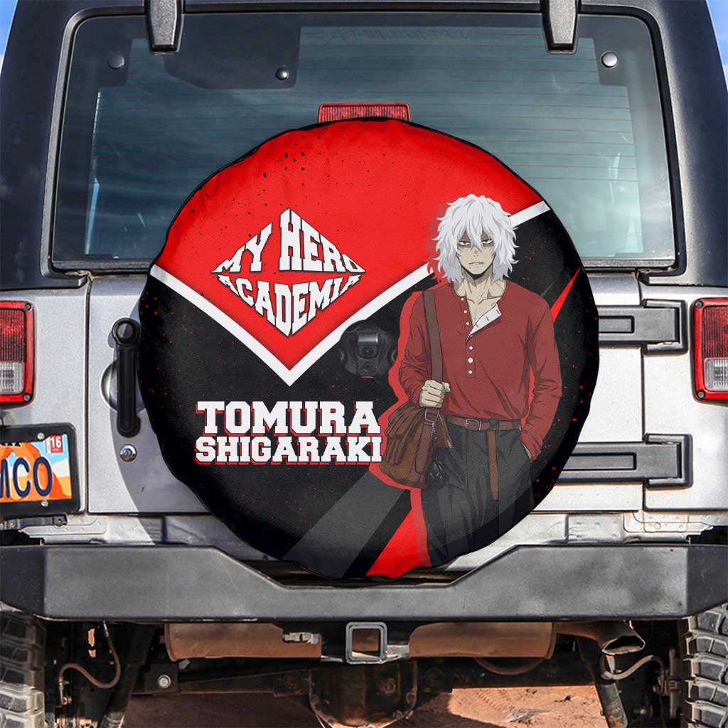 Tomura Shigaraki My Hero Academia Spare Tire Cover Anime Grunge Splatter Graphic Style