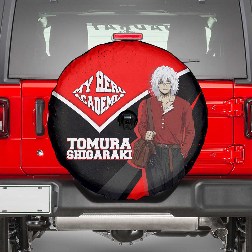 Tomura Shigaraki My Hero Academia Spare Tire Cover Anime Grunge Splatter Graphic Style